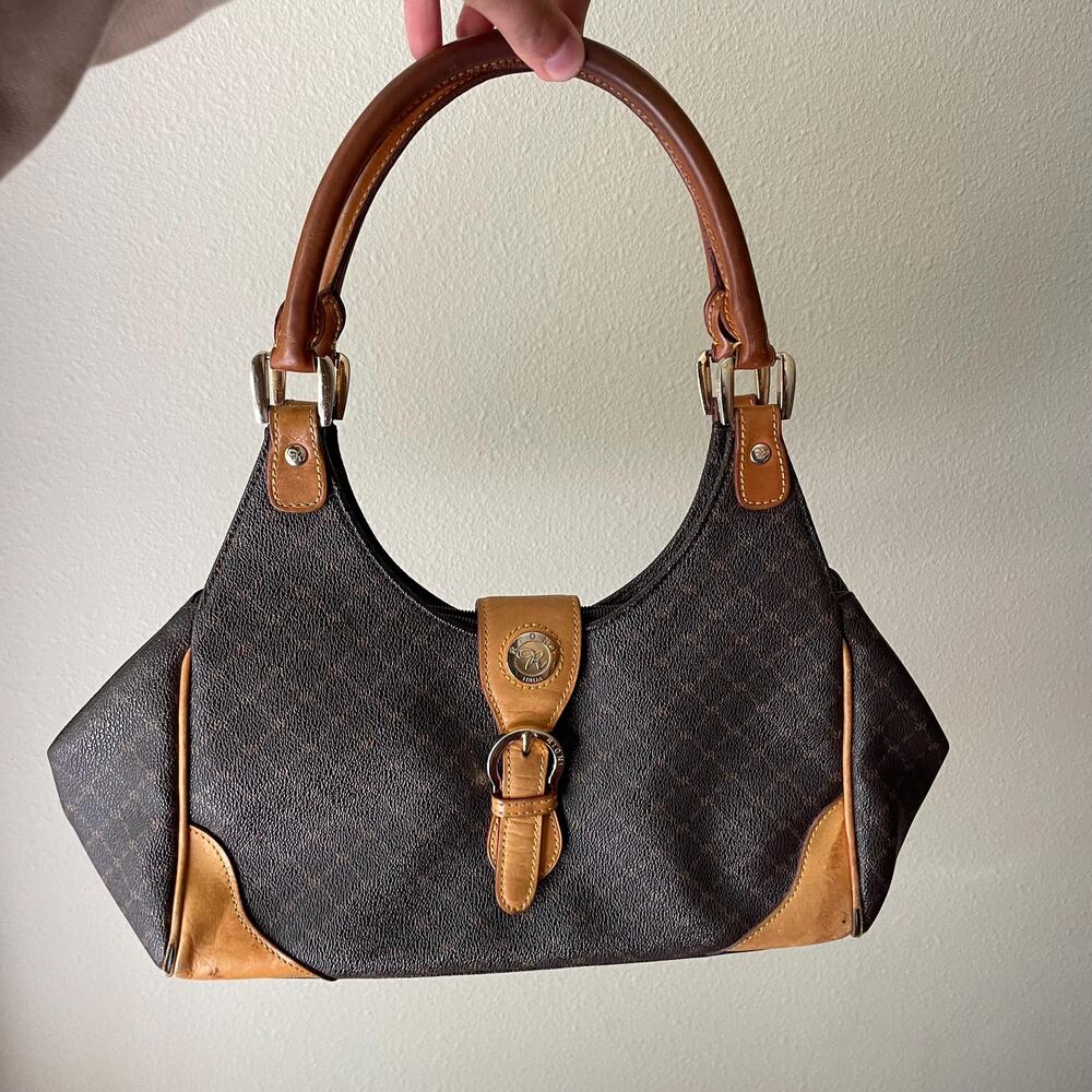 Y2K RIONI Italia brown leather purse vintage 2000s it girl